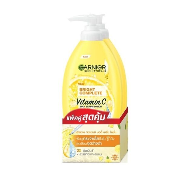 Garnier Body Bright Complete Vitamin C Body Serum Lotion 400 Ml.Twin Pack. Оригинал