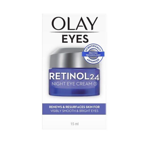 Olay Eyes Retinol 24 Night Eye Cream 15 Ml. บำรุงผิวรอบดวงตา พลัดเซลล์ผิว กระจ่างใส. Оригинал