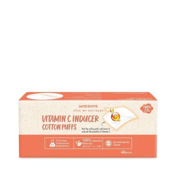 Watsons Vitamin C Inducer Cotton Puffs 40 pcs.. Оригинал