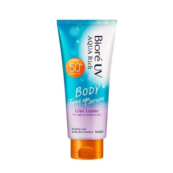 Biore UV Aqua Rich Body Tone Up Serum Lilac Luster SPF50+ PA+++ 130 Ml.. Оригинал