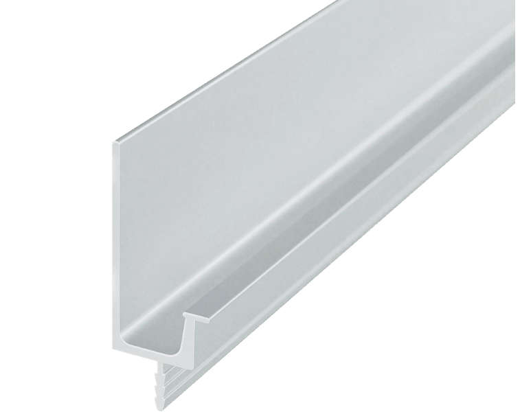 02.0074 ЛДСП+Стекло J-Line Ручка профильная  L-образная врезная 5000мм Алюминий Металл AQ