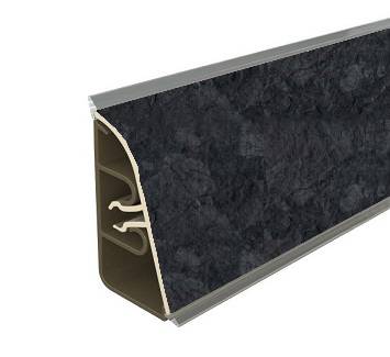 Плинтус Черный Гранит 34М, 34Г АР740 - 3 000мм пластик Termoplast 