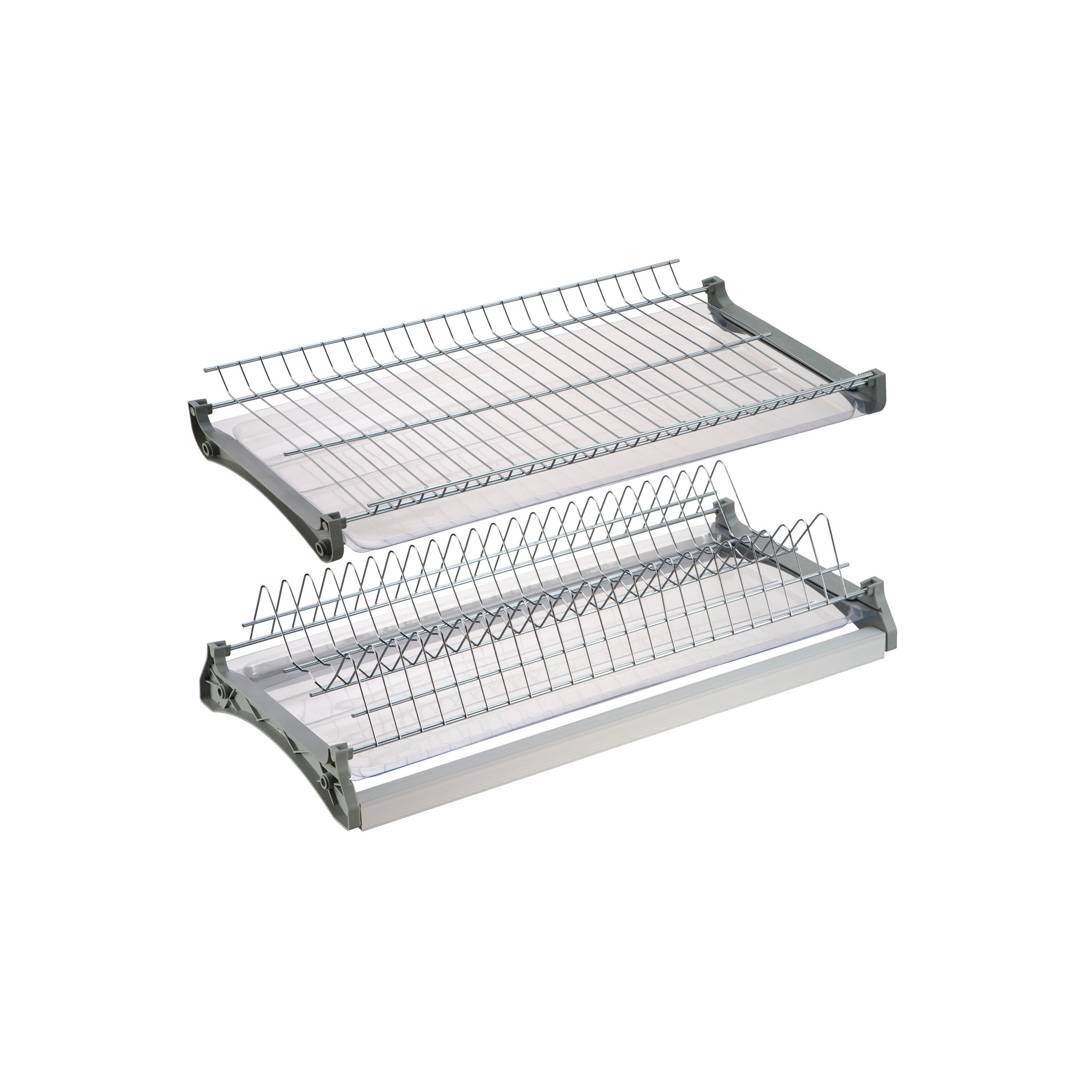 Сушка для посуды двухуровневая 400 мм Вариант 3 Хром Lemax 