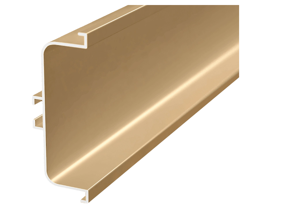 02.0087 Gola-X Ручка профильная  C-обр. горизонтальная 5000мм Золото матовый Al AQ