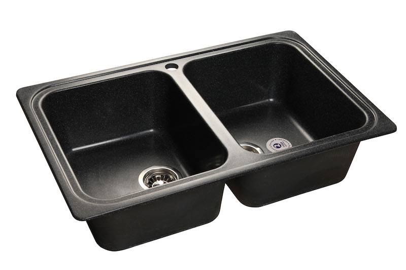 Мойка STANDART - Черный 780х510х200мм прямоугольный 2 чаши GranFest GF-S780K черный 