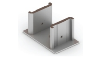 Крепление стеновое серебро матовое