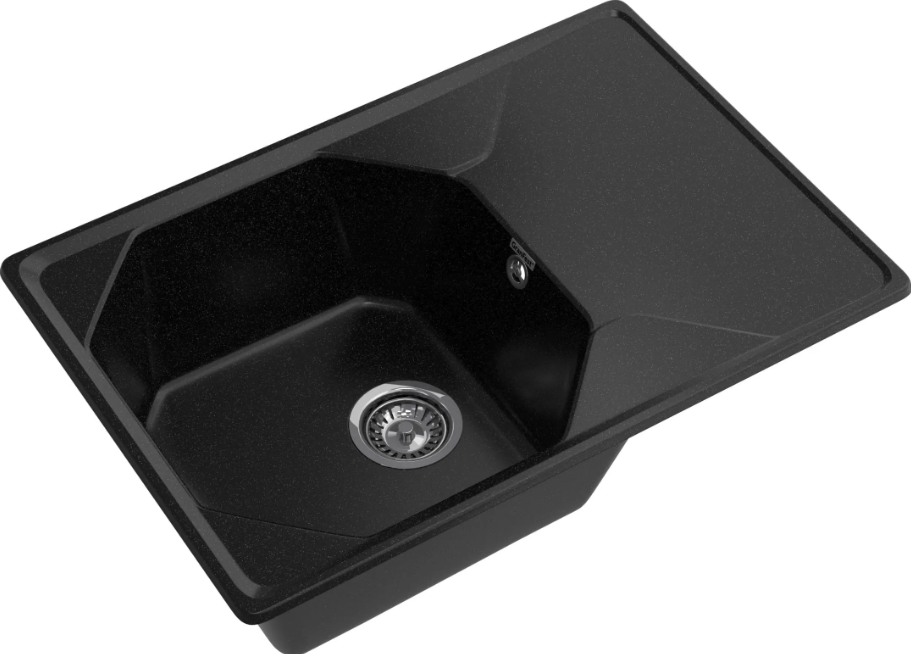 Мойка UNIQUE U740-L Черный 740х510х200мм прямоугольный 1 чаша GranFest U-740L черный 