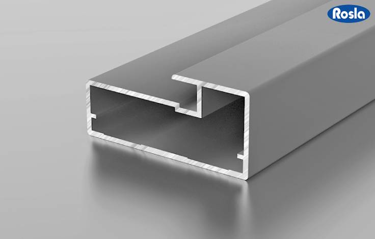 Алюминиевый профиль Росла F 1-19 черный матовый 3 м (профиль рамочный широкий) 
