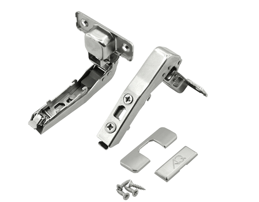 08.0178 Петля  ФП 180/90 гр. AQ V2 со Шнек. регулир. Без монтажной планки с/довод Clip-On никель 