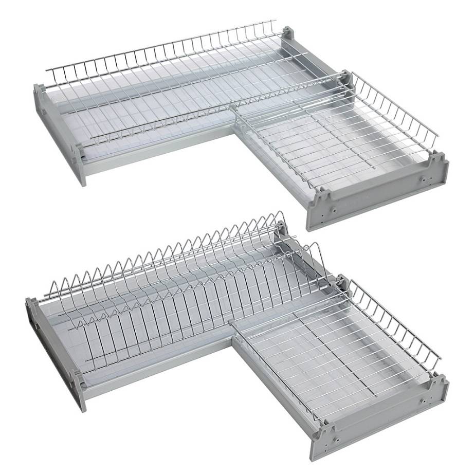 Сушка для посуды угловая 600х600 мм Вариант 3 Хром Lotti 