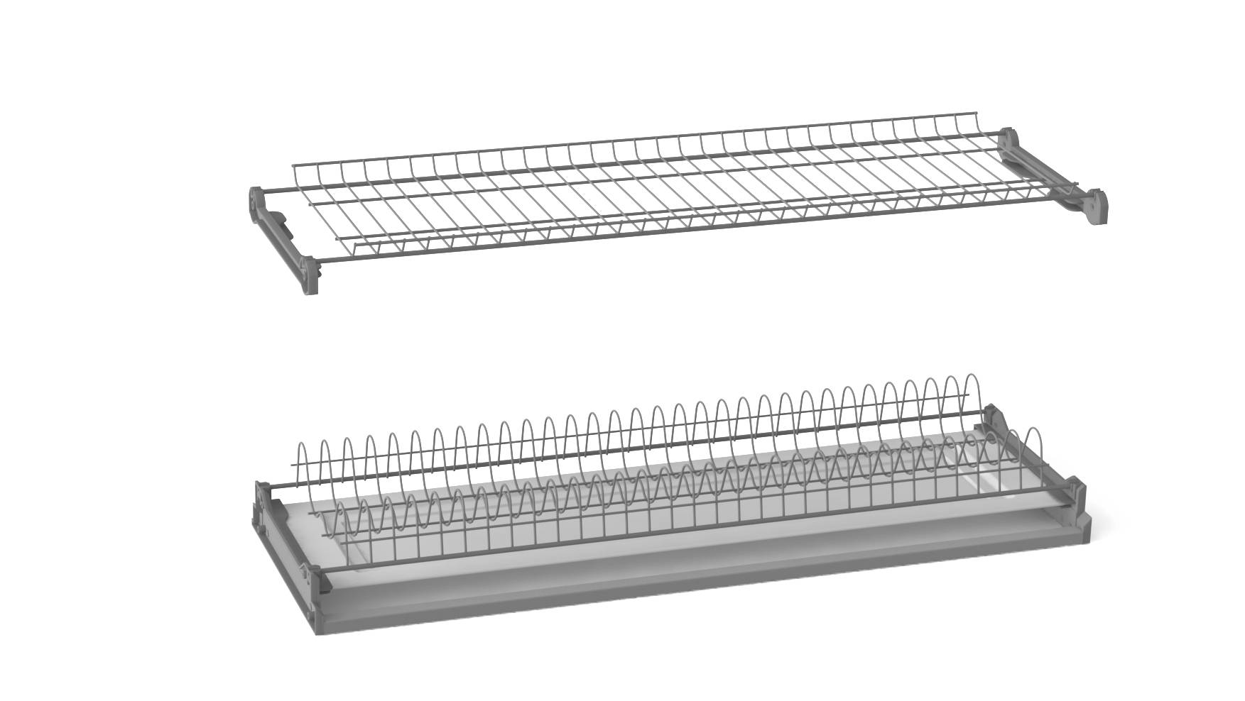 Сушка для посуды двухуровневая 500 мм Серый Hafele 