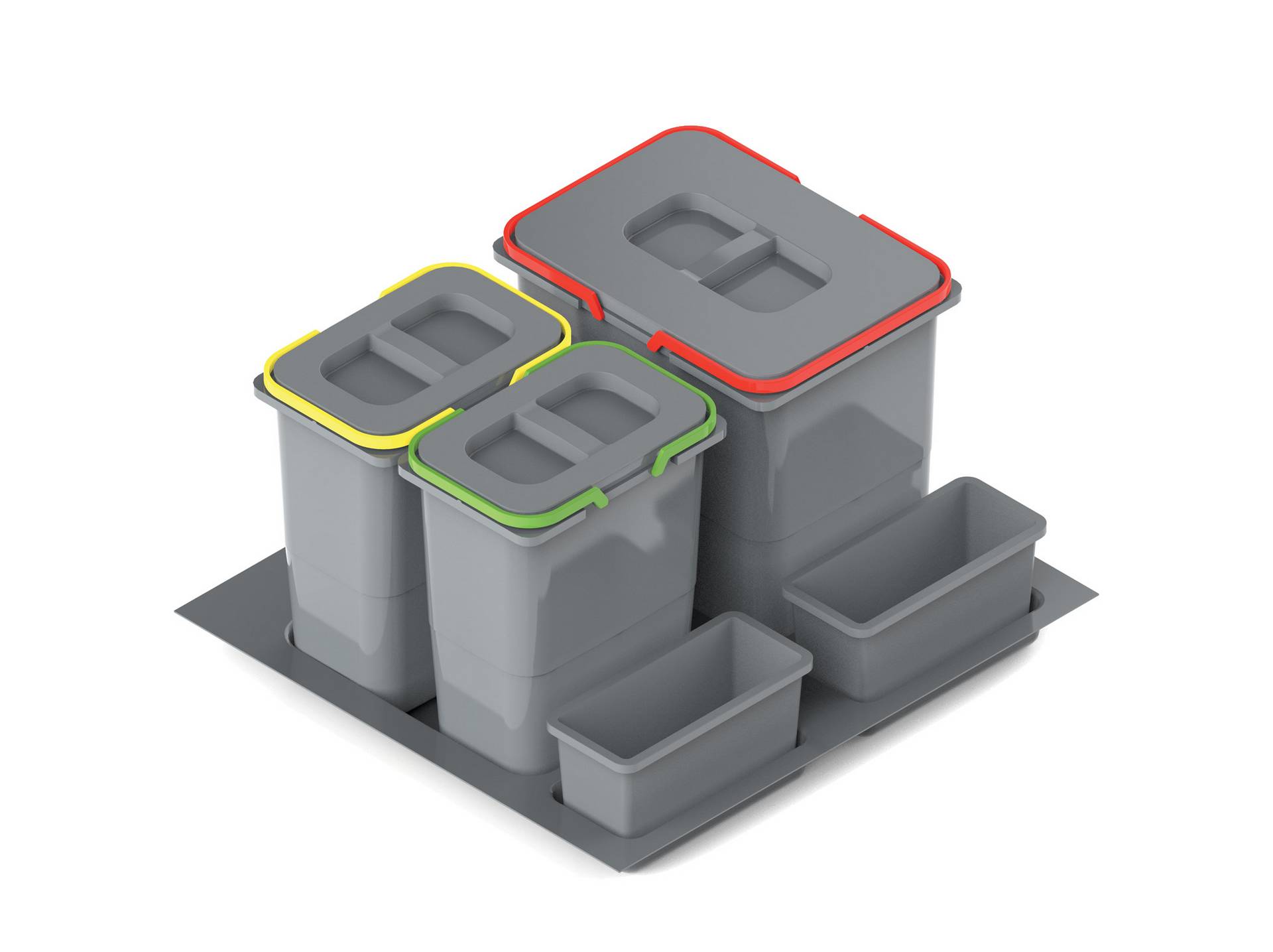 Система мусорных ведер 600 мм б/выдвижения 38 л. серый REJS WE14.1828.05.049 