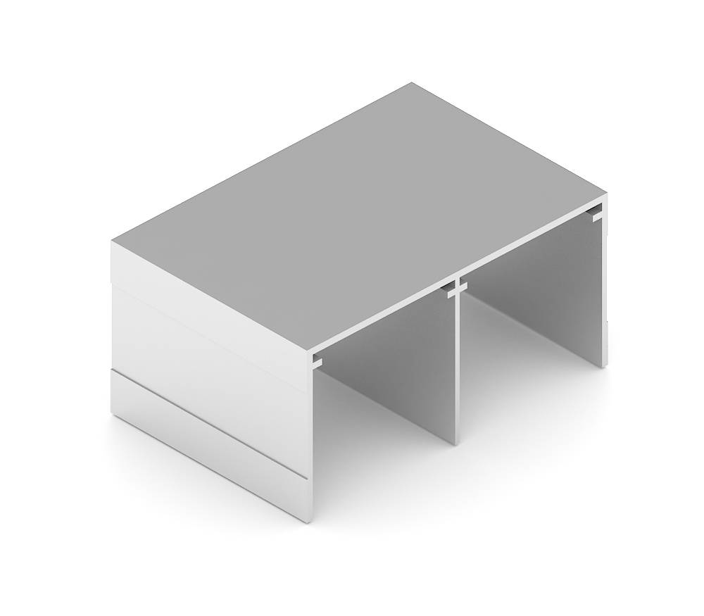 Хром матовое Эконом Направляющая верхняя Анодир. 2,2м 