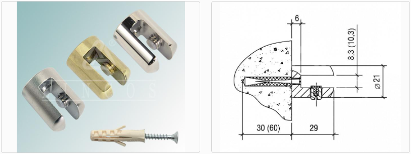 Кронштейн 3.02 S=10 мм (01) никель Линкос 