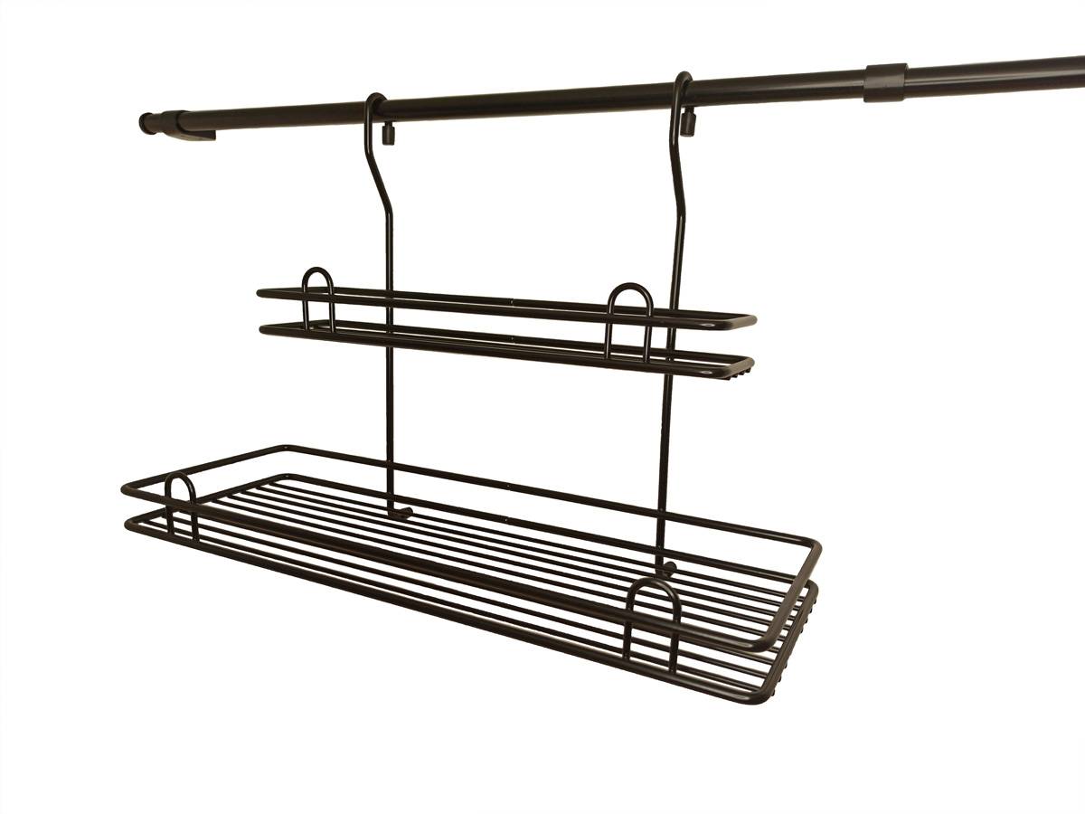 Полка двухярусная 450х185х335 мм черный WE04.0018.01.799 REJS