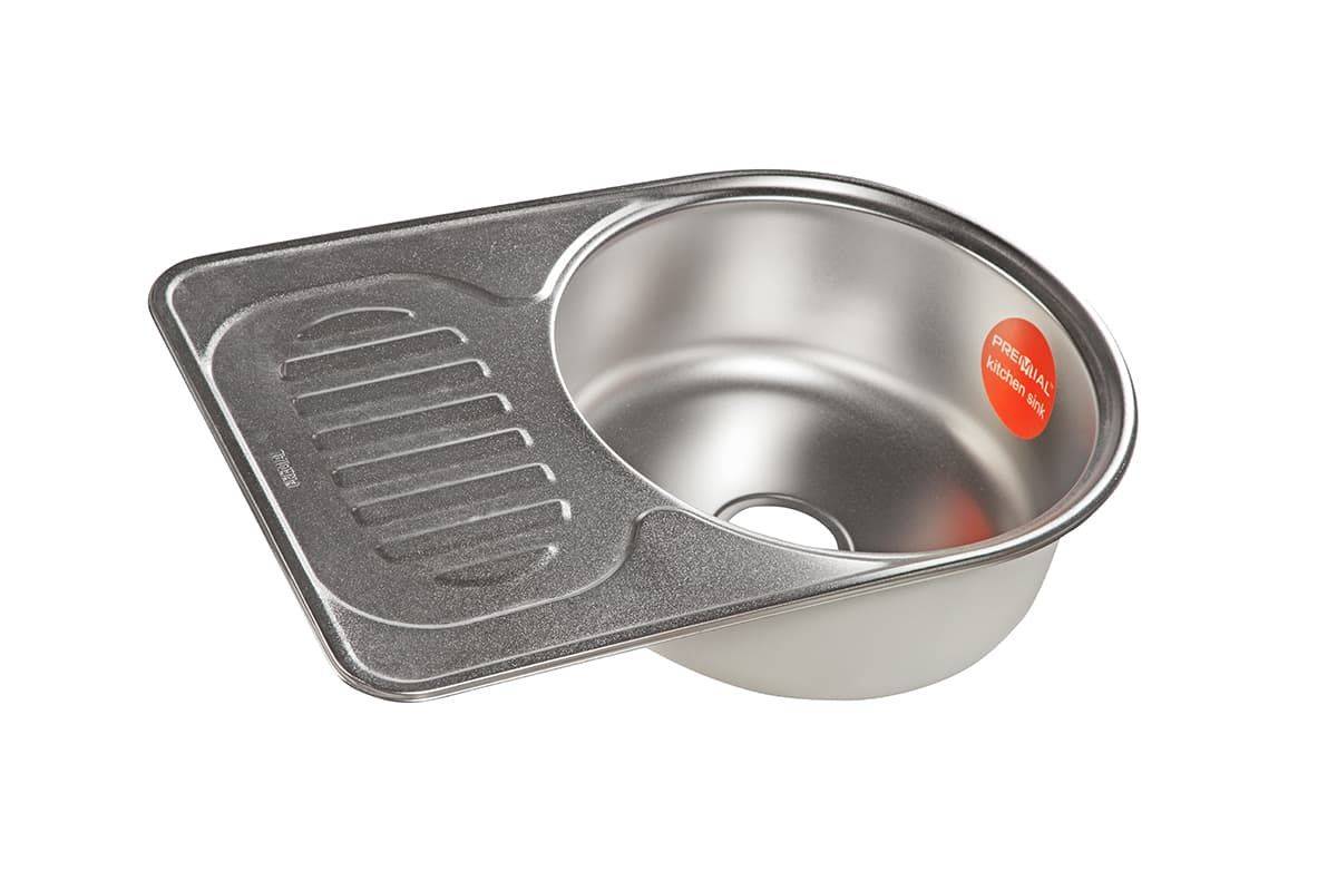 Мойка Premial - Матовый 670х450х180мм овальный 1 чаша универсальный 0,8 мм Premial 6745 