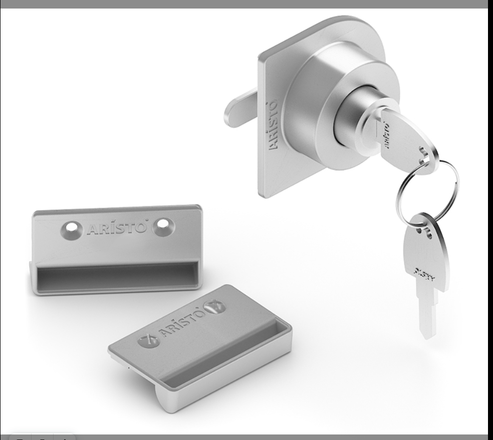 Замок для ассиметричных ручек Хром матовое 