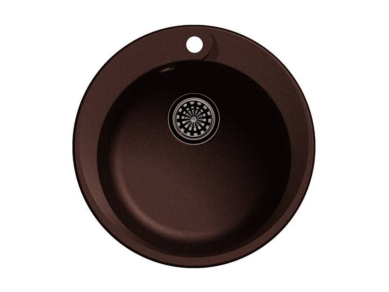 Мойка Rund 45 Шоколад 500х500х200мм круглый 1 чаша Ewigstein 45 