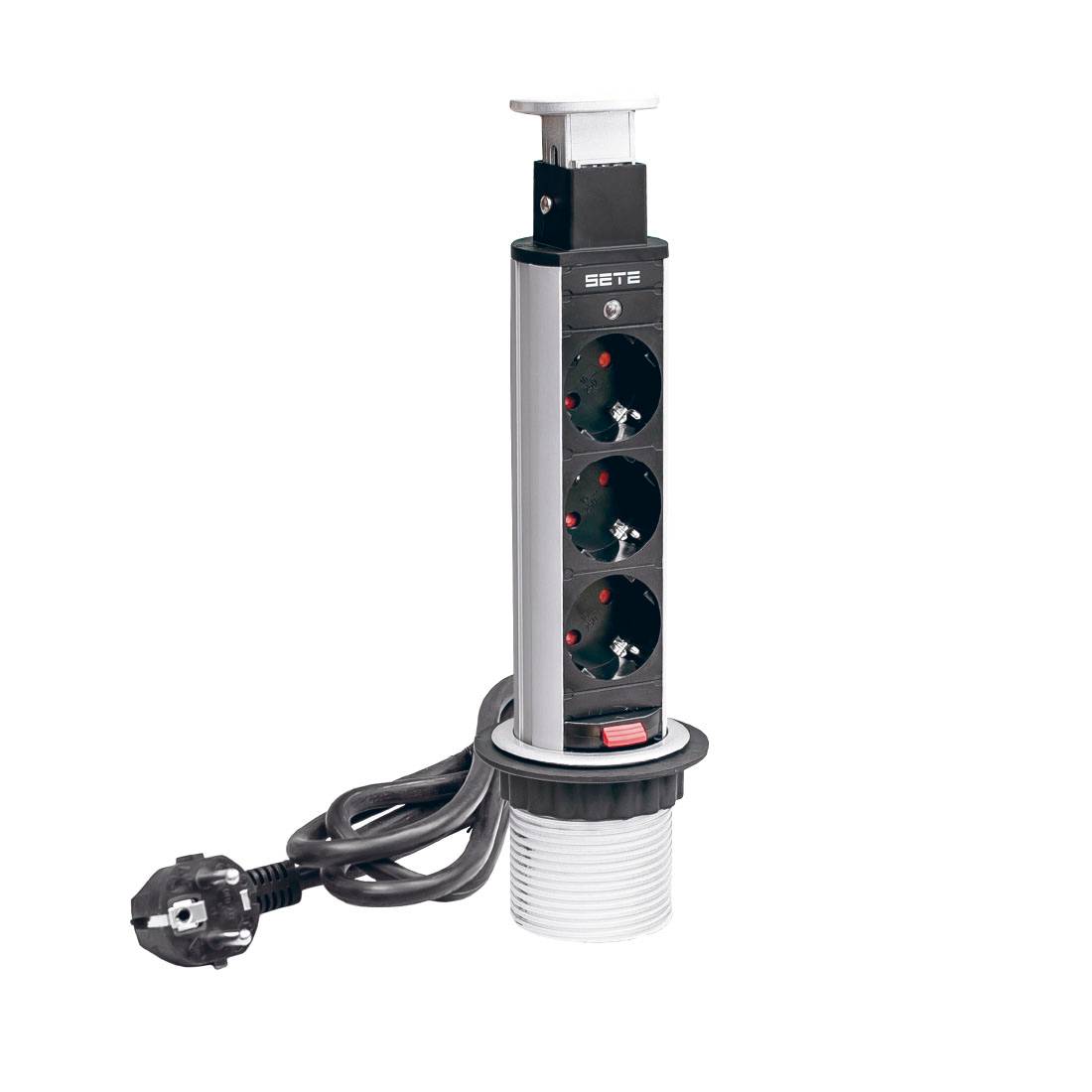 Удлинитель для офиса 3 гнезда Серый GTV SPO-3G100 