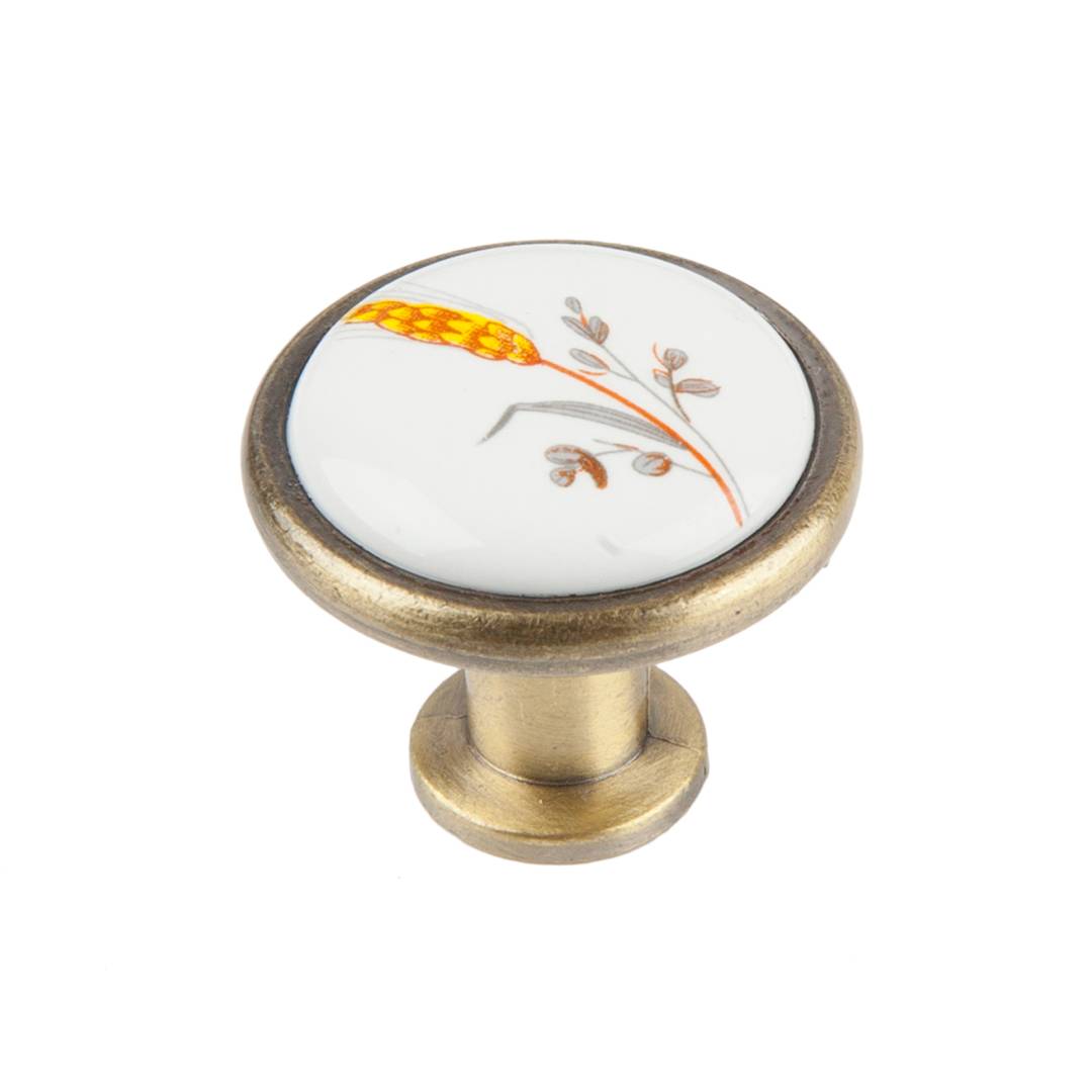 KF02-02 BA Ручка кнопка Бронза Керамика KERRON