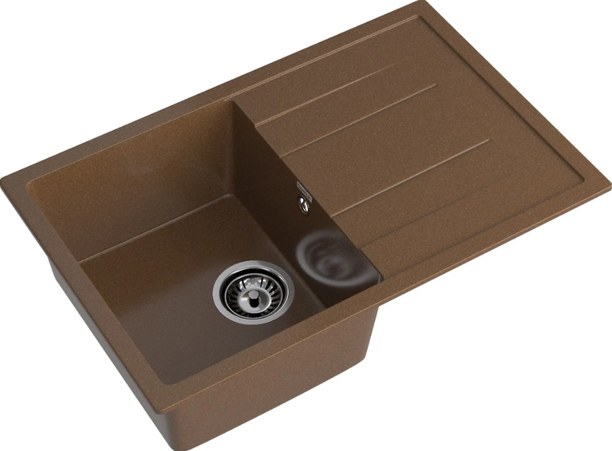 Мойка QUADRO - Терракот 780х500х200мм прямоугольный 1 чаша GranFest GF-Q780L терракот 