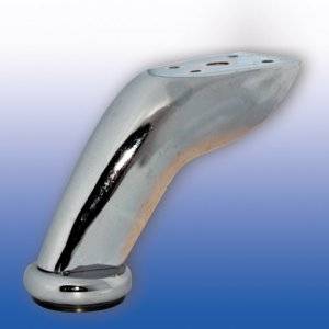 Опора SX10 100мм для мягк. мебели изогнутая хром 