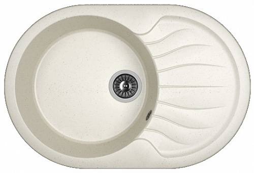 Мойка Берта 760 Белый 760х510х200мм овальный 1 чаша Dr.Gans 25.040.С0760.401 