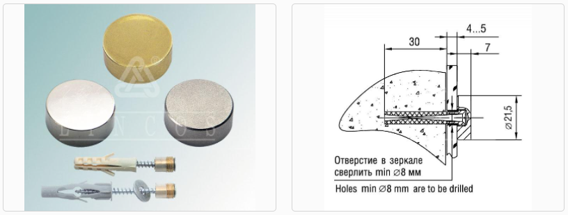 Держатель 5.12 М D=16 мм (04) матовый никель Линкос 