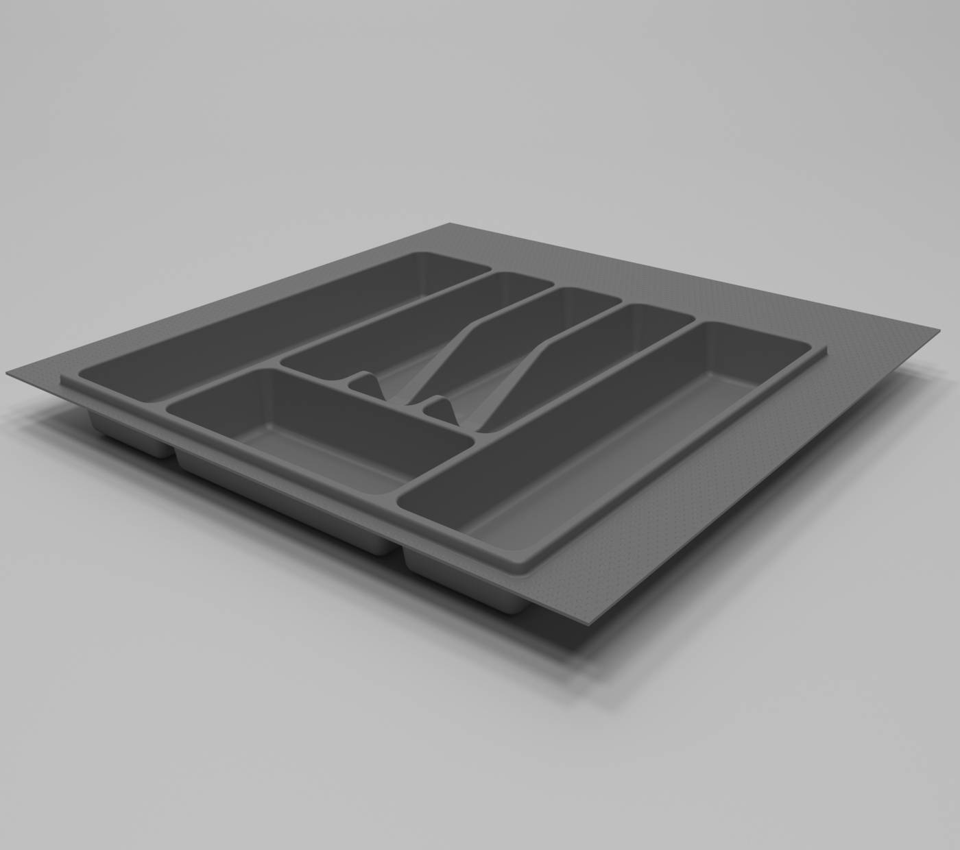 Лоток для столовых приборов 450мм Темно-серый M 390х490мм МФС 