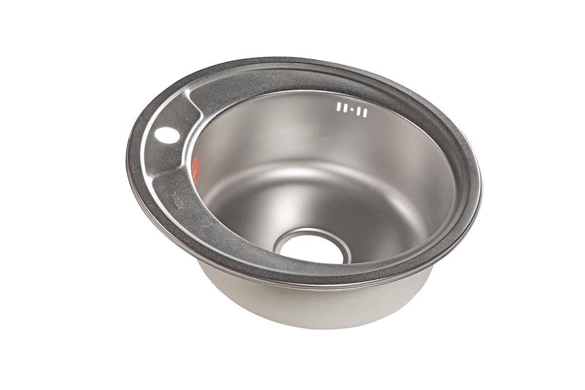 Мойка Premial - Матовый 490х490х180мм круглый 1 чаша 0,8 мм Premial D490 