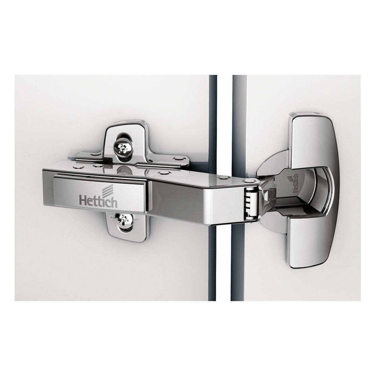 Петля 90 гр. 45 гр. Hettich Sensys +планка с доводчиком Clip-On никель (8639i W45-TH 52) 9085168 
