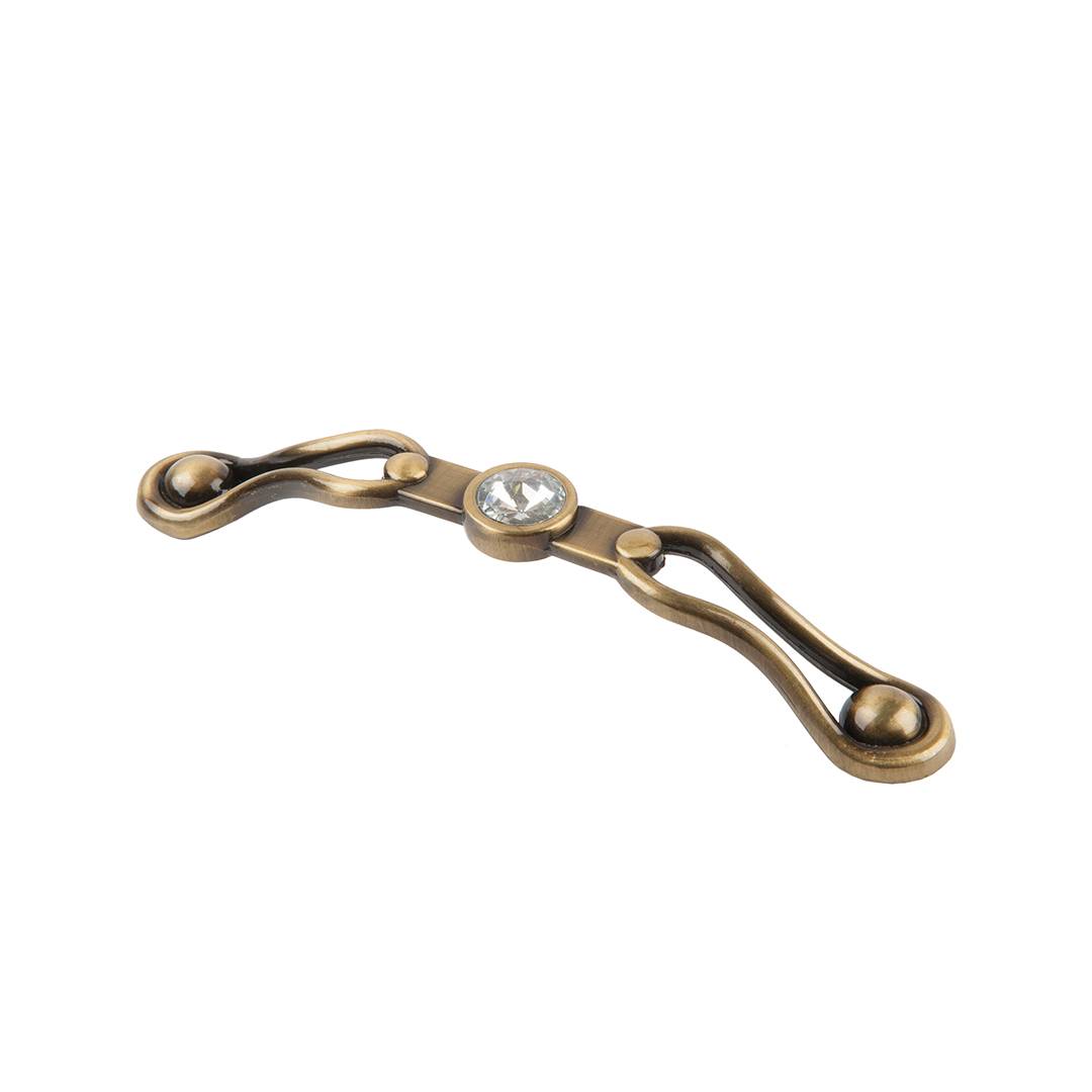 CRL21-128 BA Ручка скоба 128 мм Бронза Кристалл KERRON