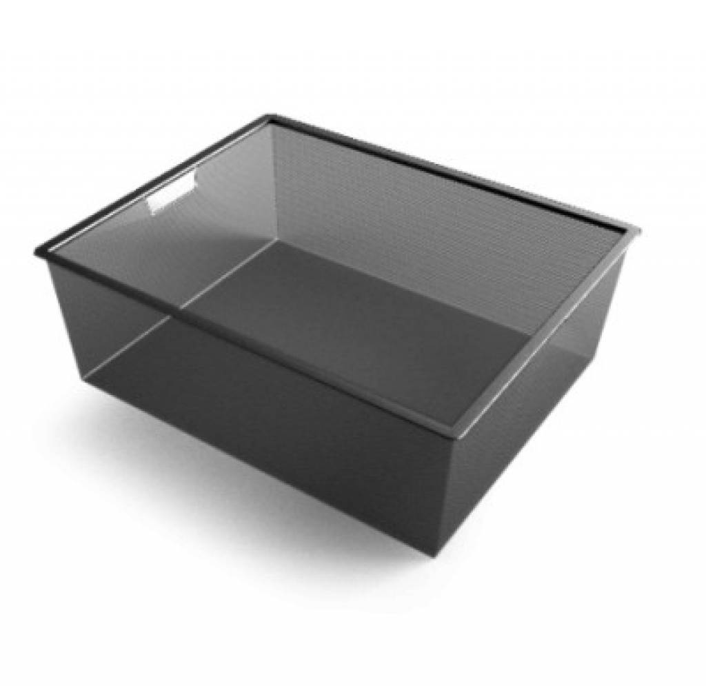 Корзина мелкосетчатая на 2 рельса Черный 527x427x185 мм 