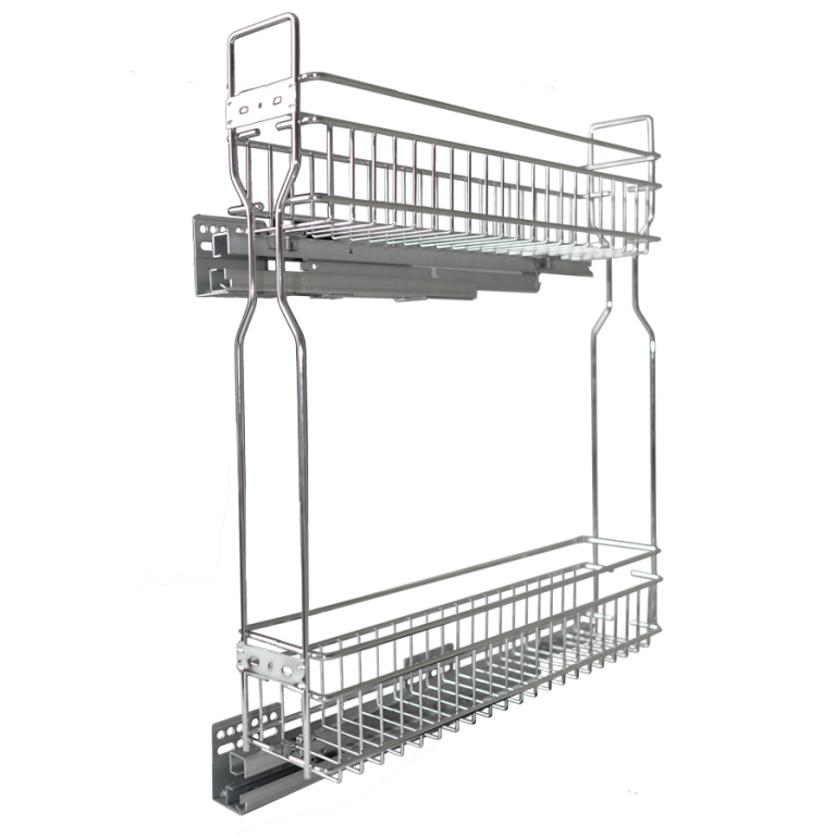 Бутылочница 2 яруса 150 мм бок. крепл. левый хром с доводчиком LS2/150IL/D-E3 Lotti