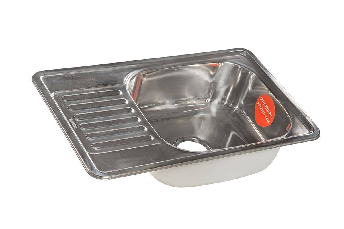 Мойка Premial - Глянец 660х420х180мм прямоугольный 1 чаша универсальный 0,8 мм Premial 6642 