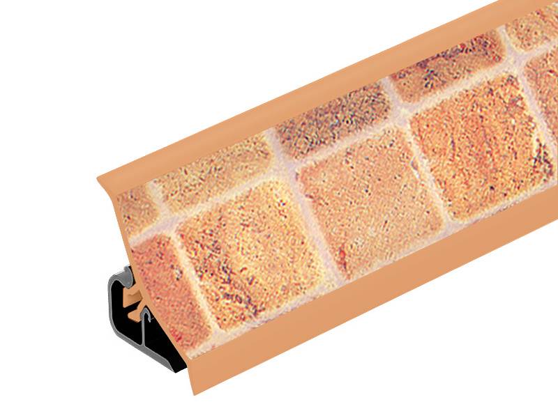 Плинтус Кафель - AP120 - 3 000мм пластик Termoplast 