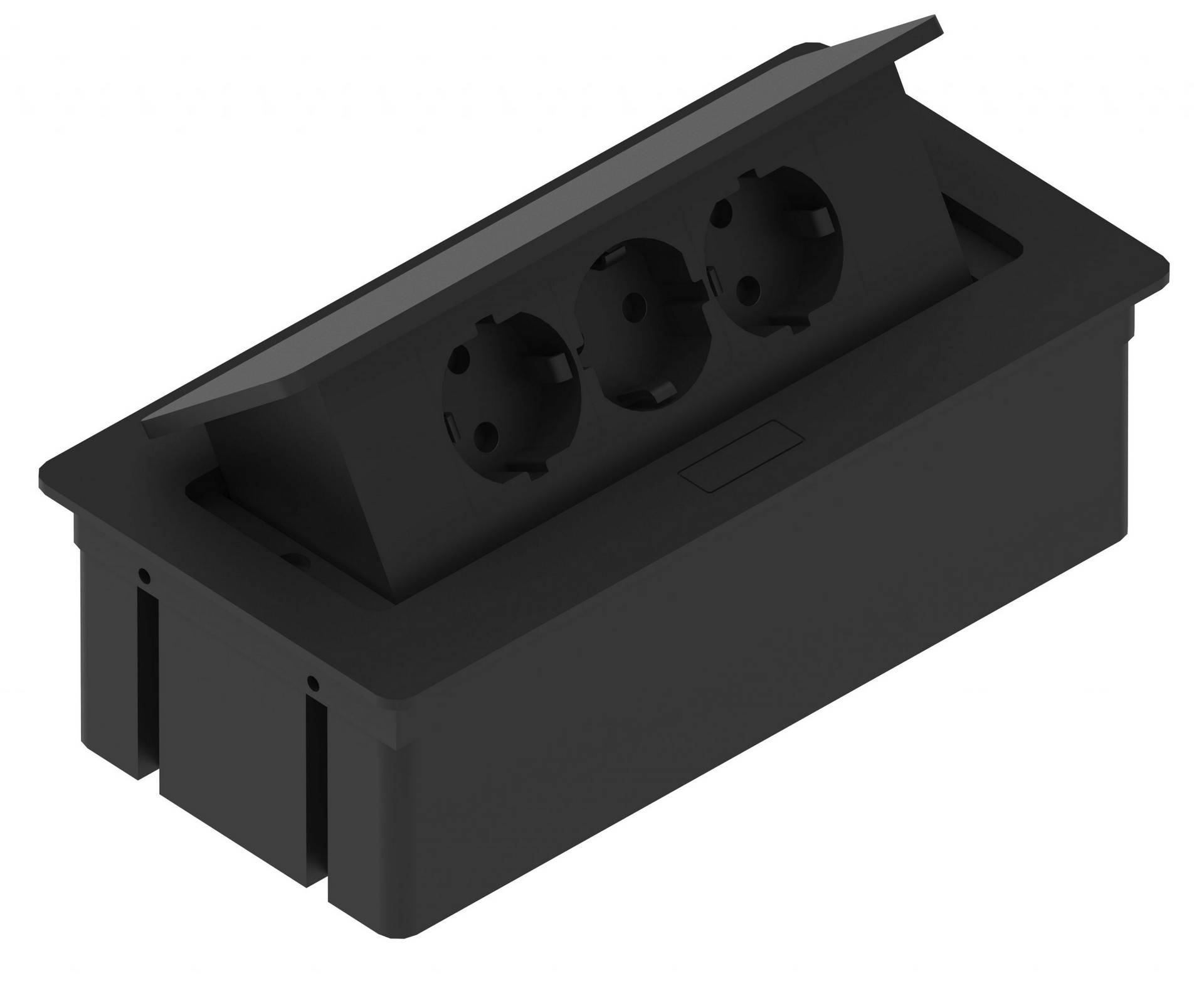 Удлинитель прямоугольный 3 гнезда Черный REJS TR19.0003.08.061 
