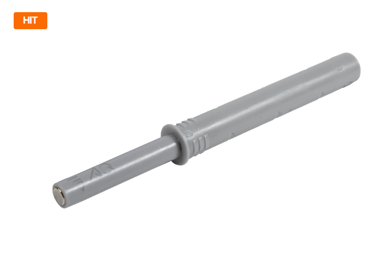 09.0015 Толкатель врезной с магнитом AQ серый + 09.0023 планка AQ 