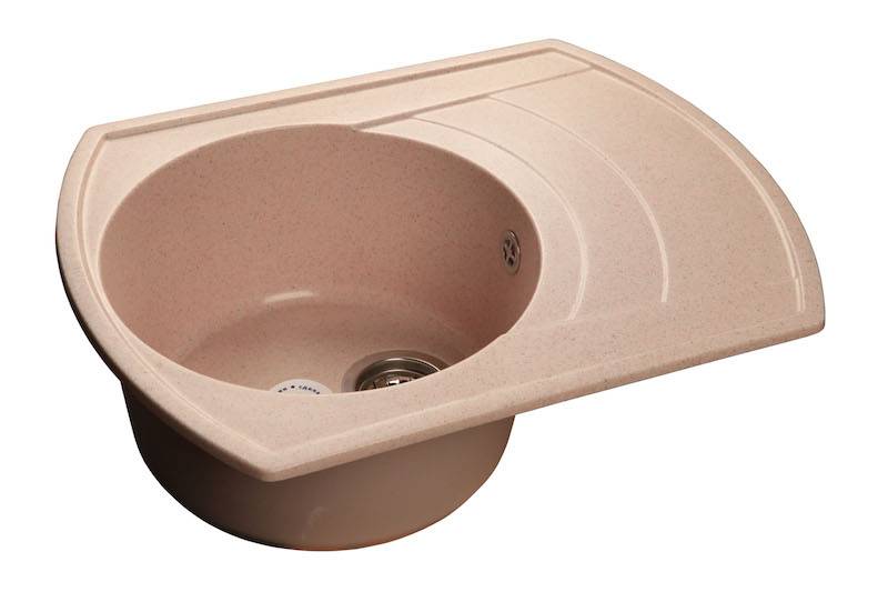 Мойка RONDO - Светло-розовый 650х500х200мм овальный 1 чаша GranFest R-650L светло-розовый 