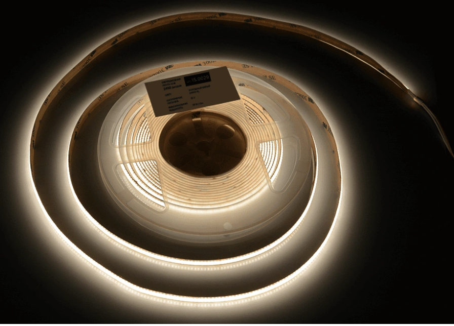 15.0316 Лента СОВ 480 диодов / п.м. Ширина 8мм Нейтральный белый 4000-4400K 12V 14,4W AQ 