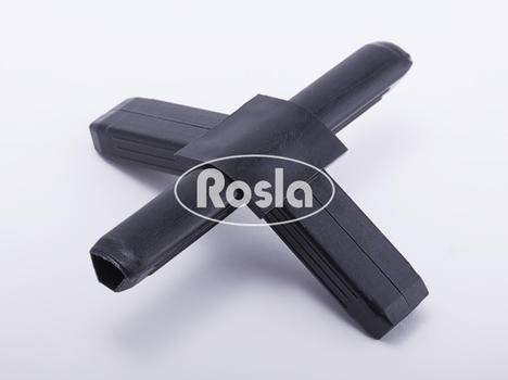 Соединитель угловой Росла С 2-09 черный (проходной) 135 гр пластик 