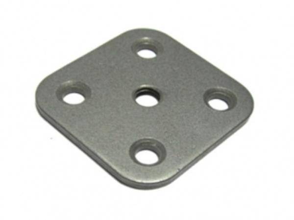 Пластина соедин. 60х60х4 полим. для трубы d=25 черный REALL 