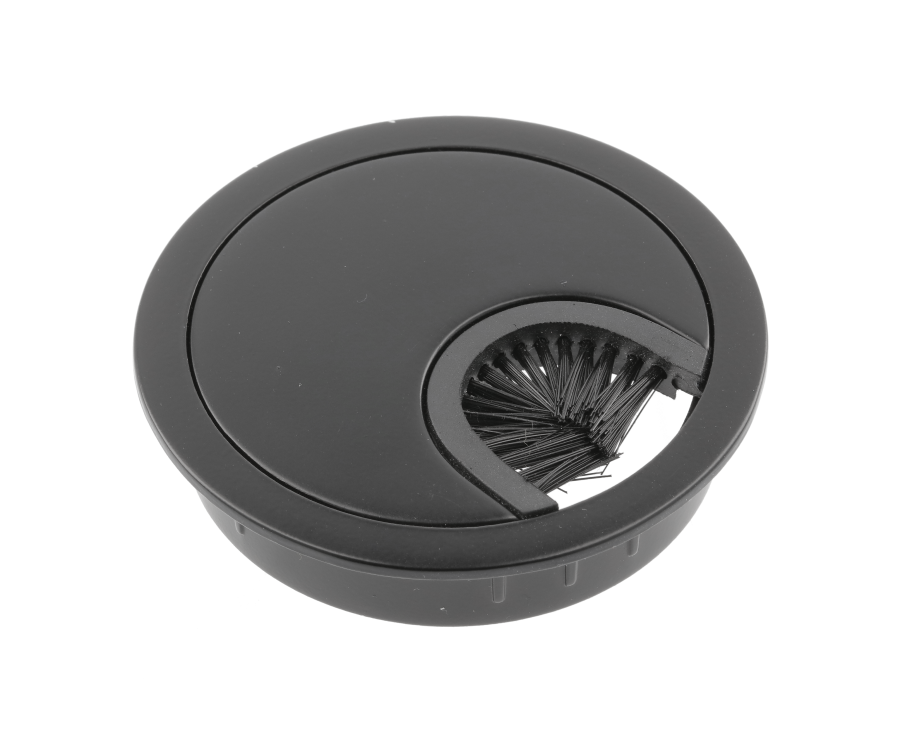 Розетка для комп. столов D=60 мм Черный металл