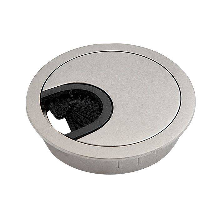 Розетка для комп. столов PM-LBFI60-05 хром матовый металл