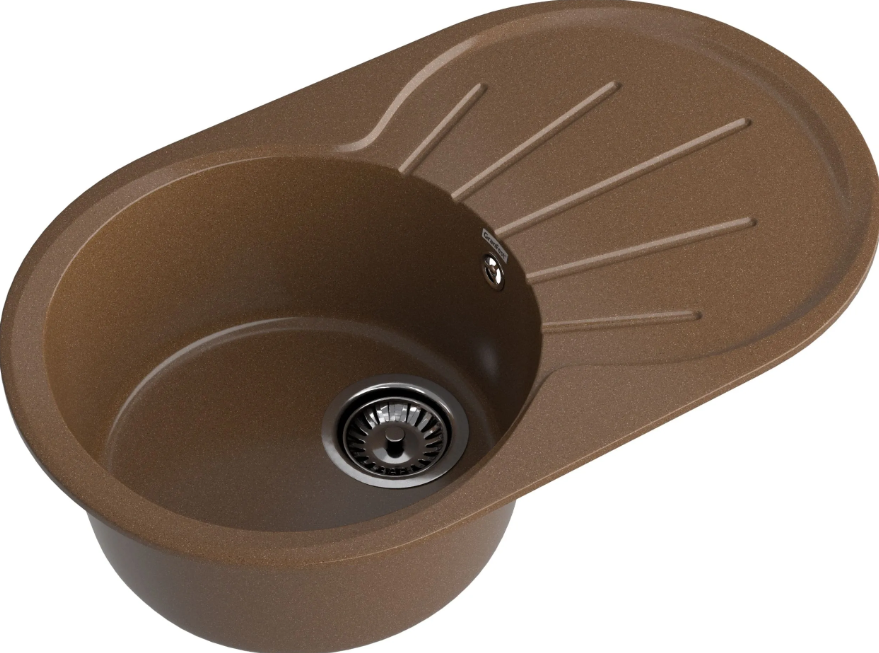 Мойка RONDO - Терракот 750х460х200мм овальный 1 чаша GranFest GF-R750L терракот 