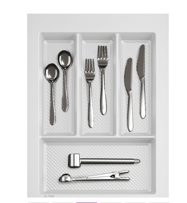 13.0069 Лоток для столовых приборов 400мм Белый Tray 350х490мм AQ 