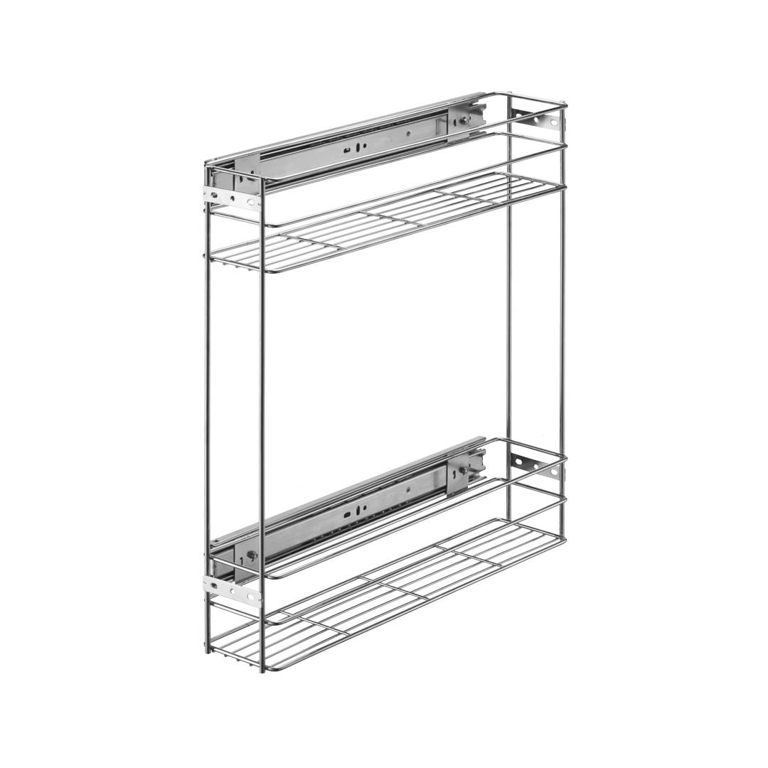 Бутылочница 2 яруса 150 мм бок. крепл. универсальный хром VK-01-150 (35) Lemax