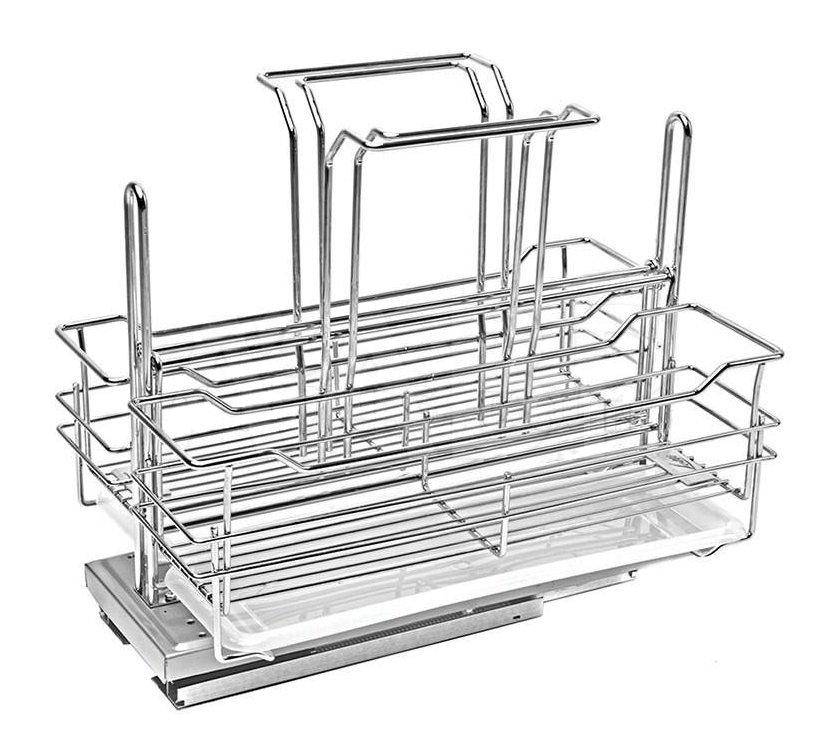 Механизм выкатной 350 мм донное крепл. Хром с доводчиком LS1/350D/D Lotti 