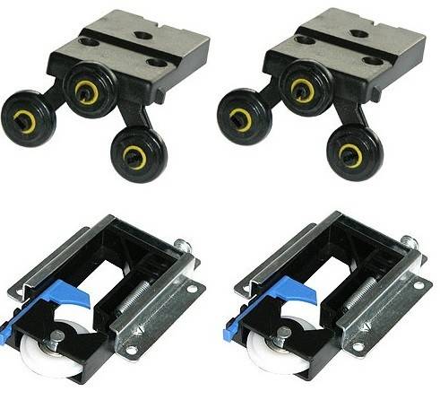 Комплект роликов 2 верх.+2 нижн. ПЛАСТИК Гепард 