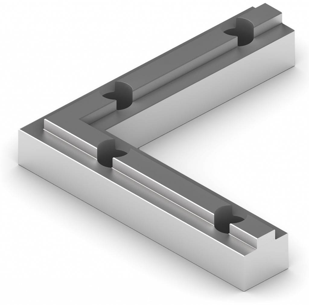 4 в 1 Соединение угловое нижней направляющей 